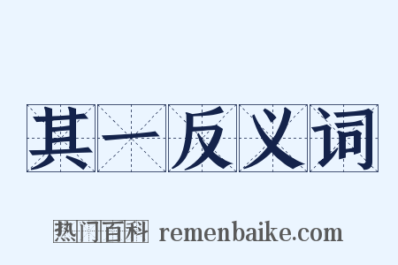 其一反义词是什么意思的图片